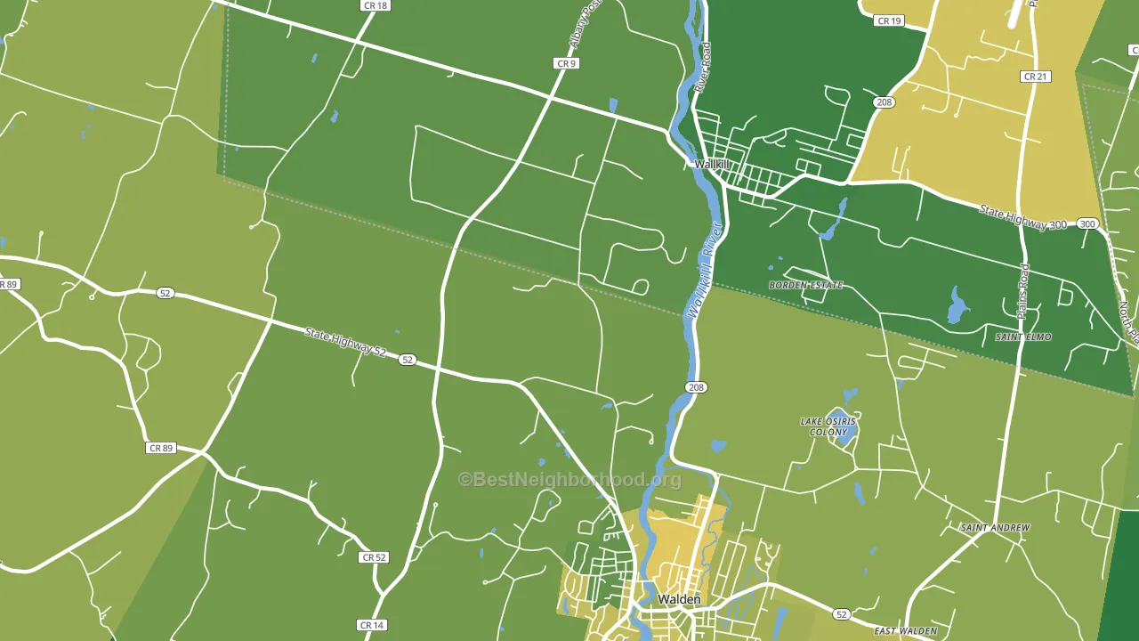 Lake Osiris Colony, NY block-group voter-turnout map