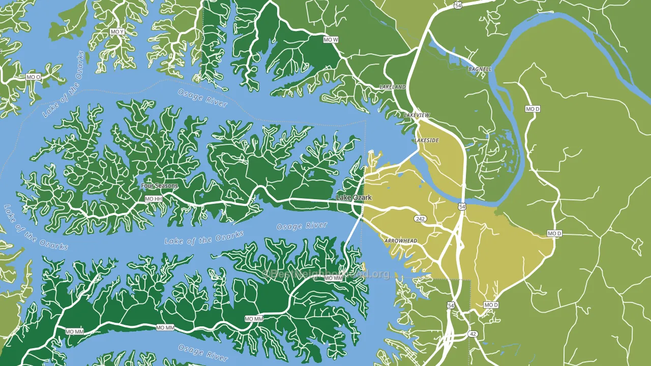 Lake Ozark, MO block-group voter-turnout map
