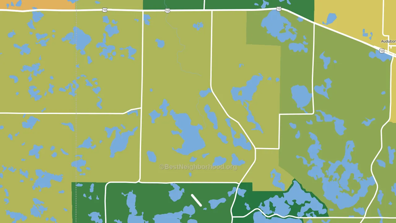 Lake Park, MN block-group voter-turnout map