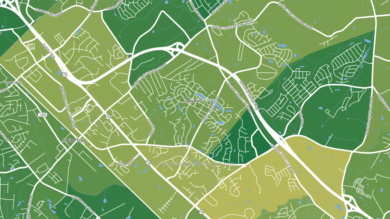 Lake Park, NC block-group voter-turnout map
