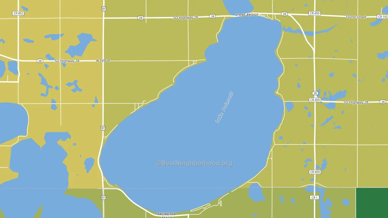 Lake Poinsett, SD block-group voter-turnout map
