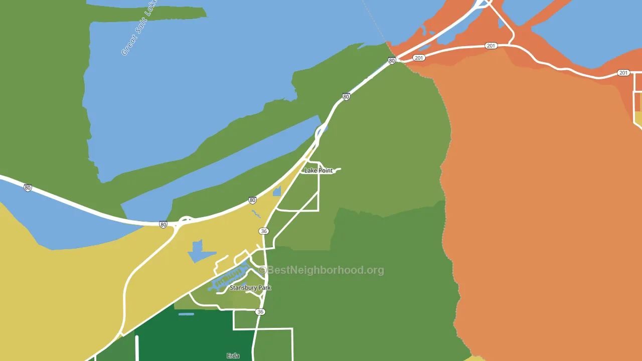Lake Point, UT block-group voter-turnout map