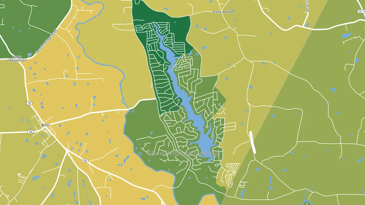 Lake Royale, NC block-group voter-turnout map