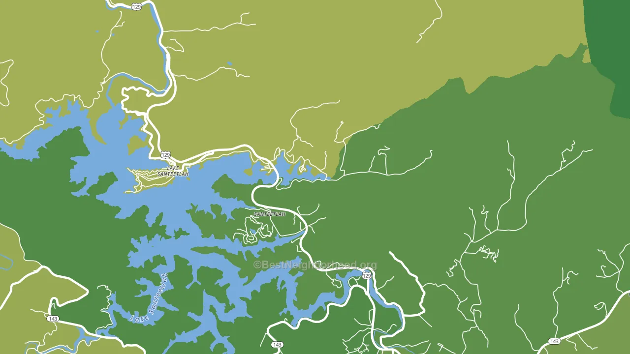 Lake Santeetlah, NC block-group voter-turnout map