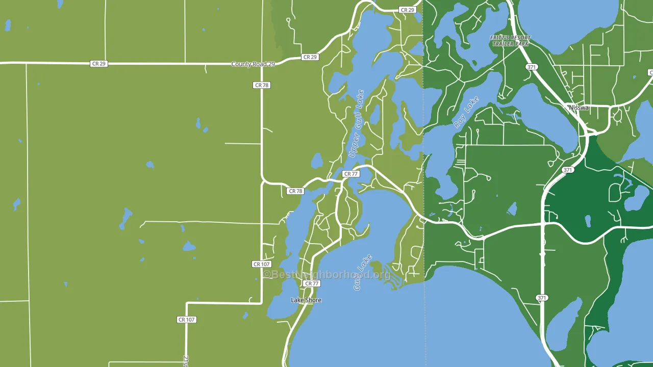 Lake Shore, MN block-group voter-turnout map