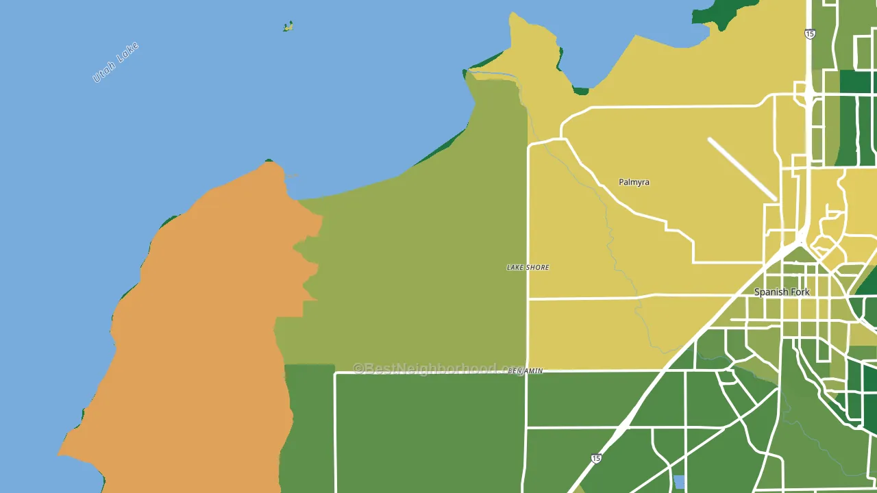 Lake Shore, UT block-group voter-turnout map