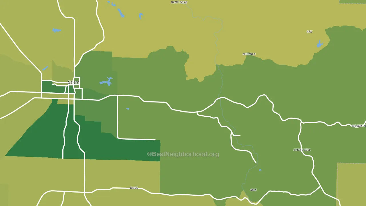 Lake Spring, MO block-group voter-turnout map