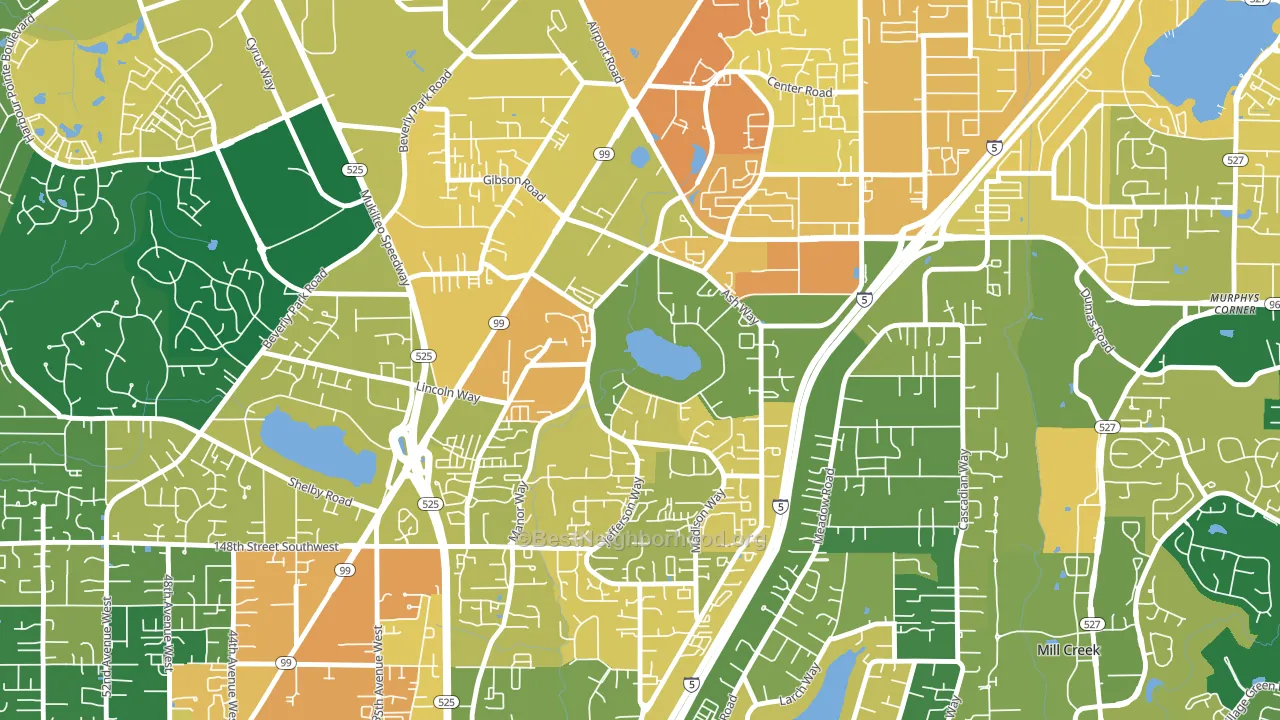 Lake Stickney, WA block-group voter-turnout map