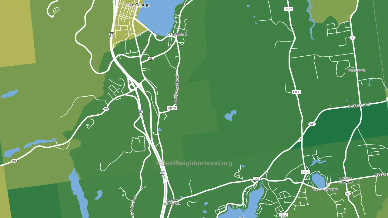Lake Sunnyside, NY block-group voter-turnout map