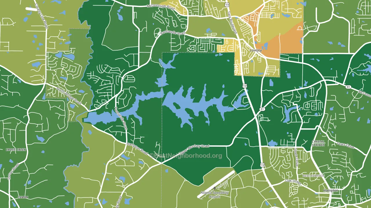 Lake Talmadge, GA block-group voter-turnout map