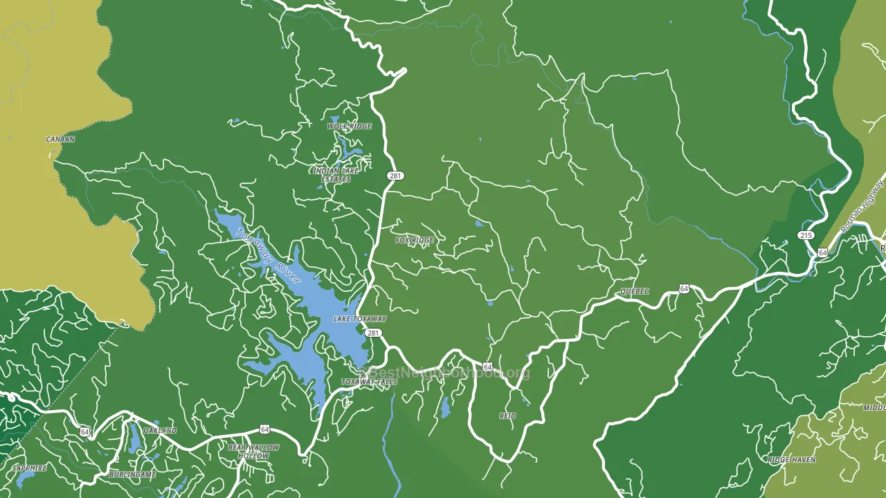 Lake Toxaway, NC block-group voter-turnout map