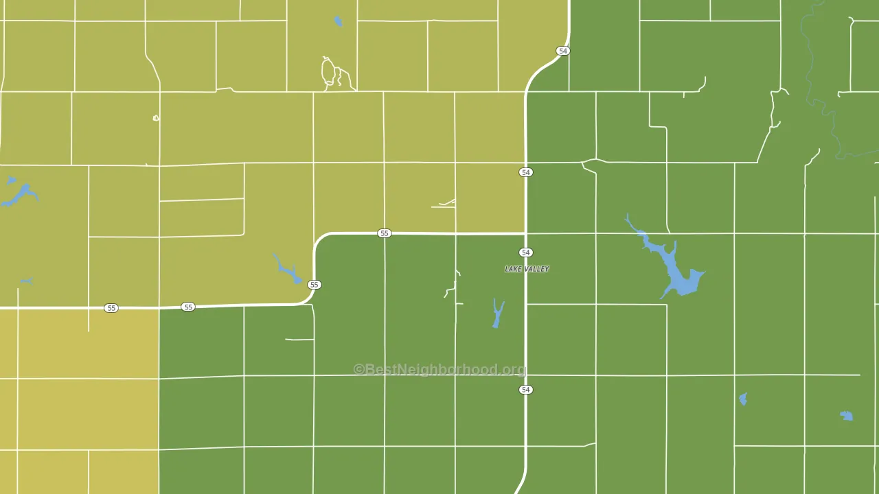 Lake Valley, OK block-group voter-turnout map