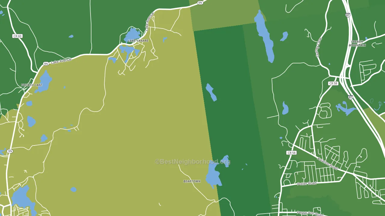 Lake Vanare, NY block-group voter-turnout map