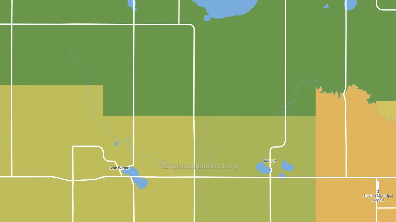 Lake Wilson, MN block-group voter-turnout map