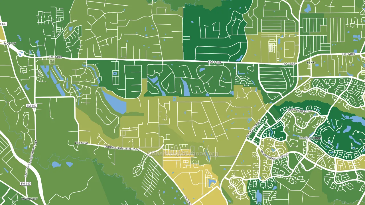Lake Windcrest, Magnolia, TX block-group voter-turnout map