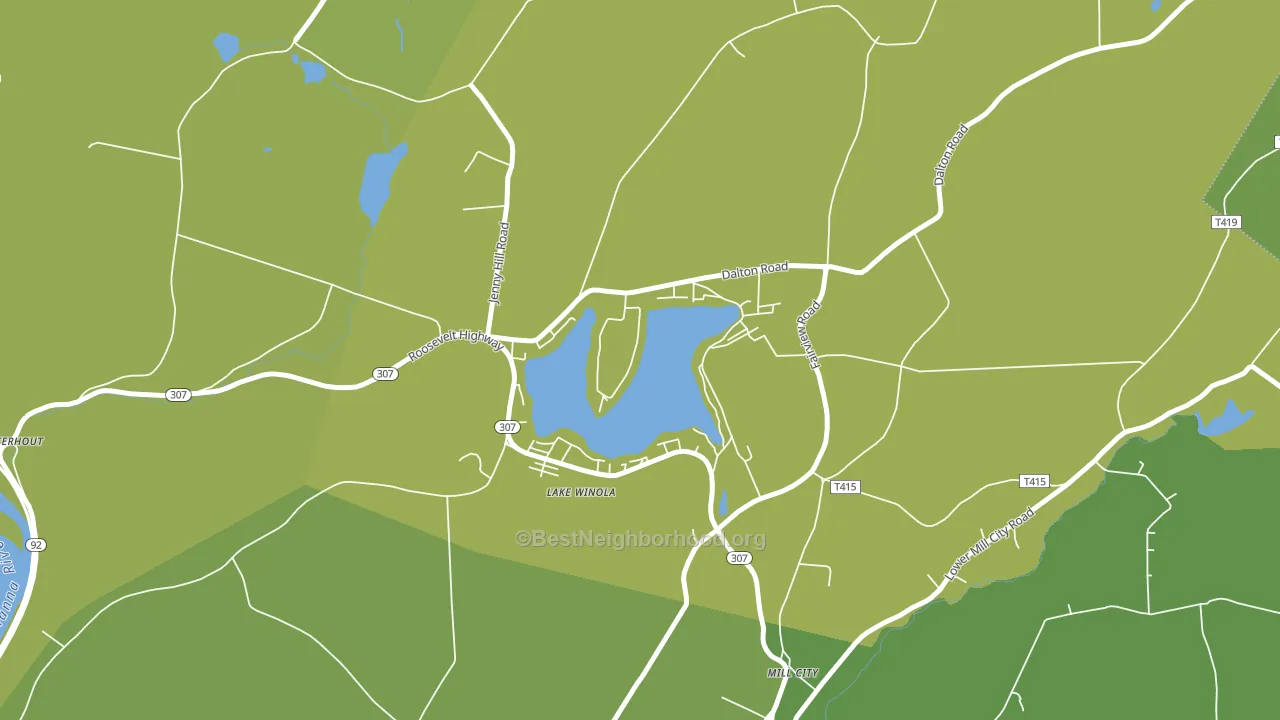 Lake Winola, PA block-group voter-turnout map