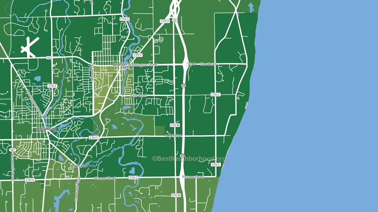 Lakefield, WI block-group voter-turnout map