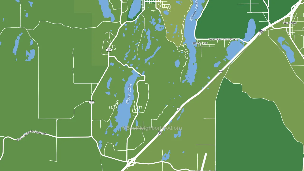 Lakeland Village, WA block-group voter-turnout map