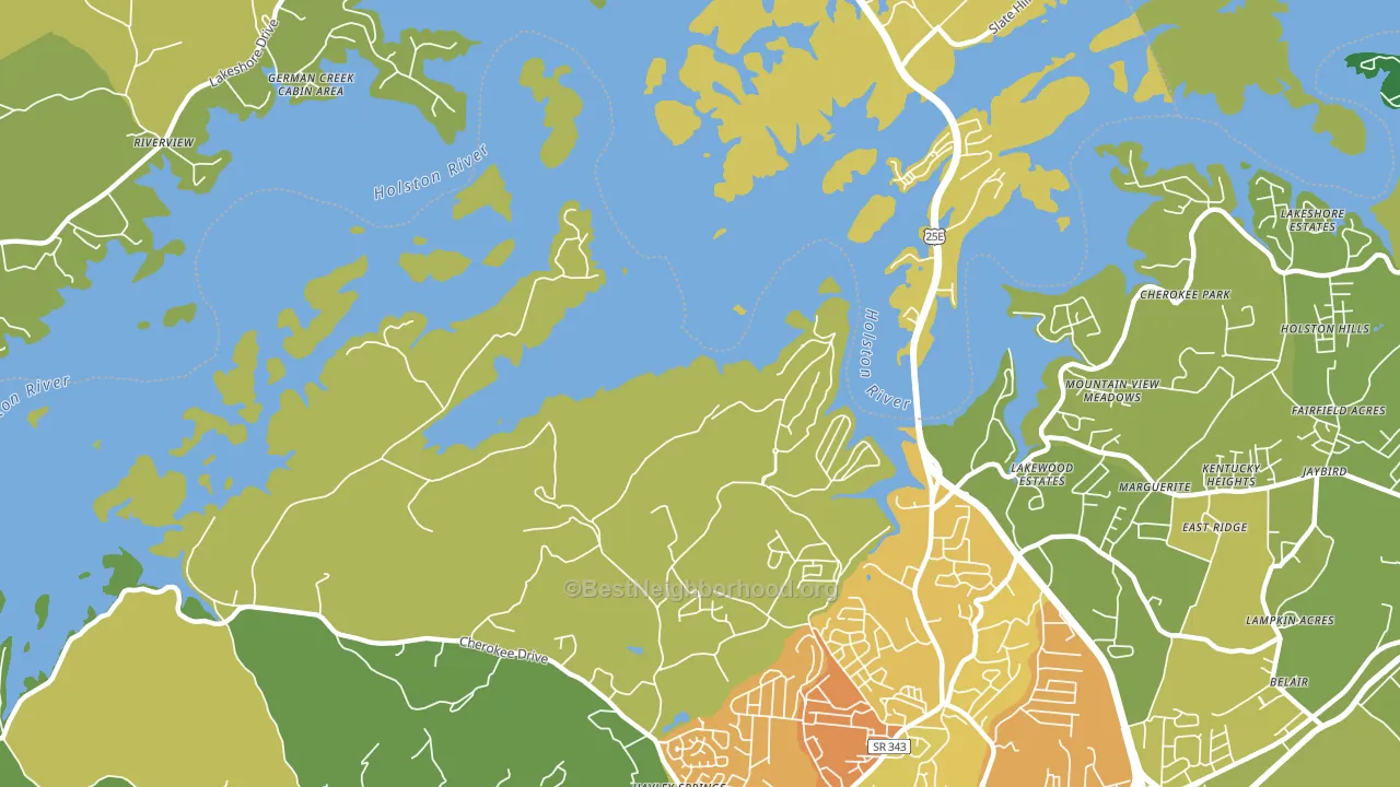 Lakemoore, TN block-group voter-turnout map