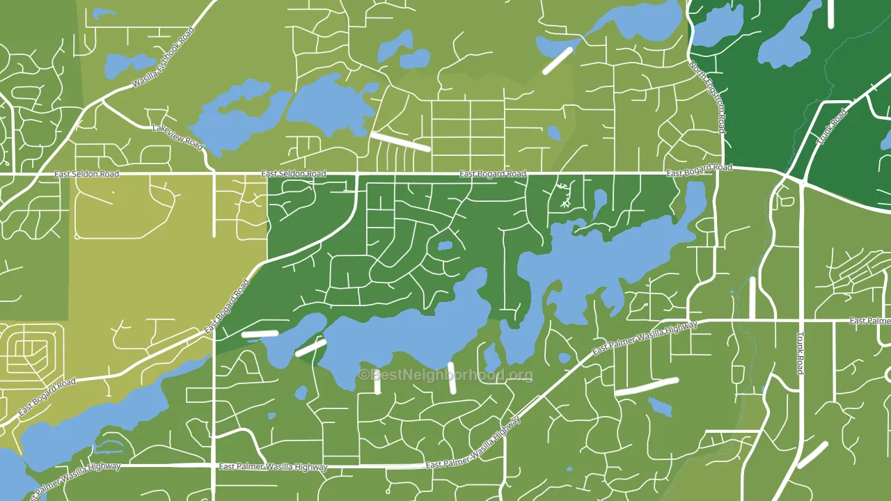 Lakes, AK block-group voter-turnout map