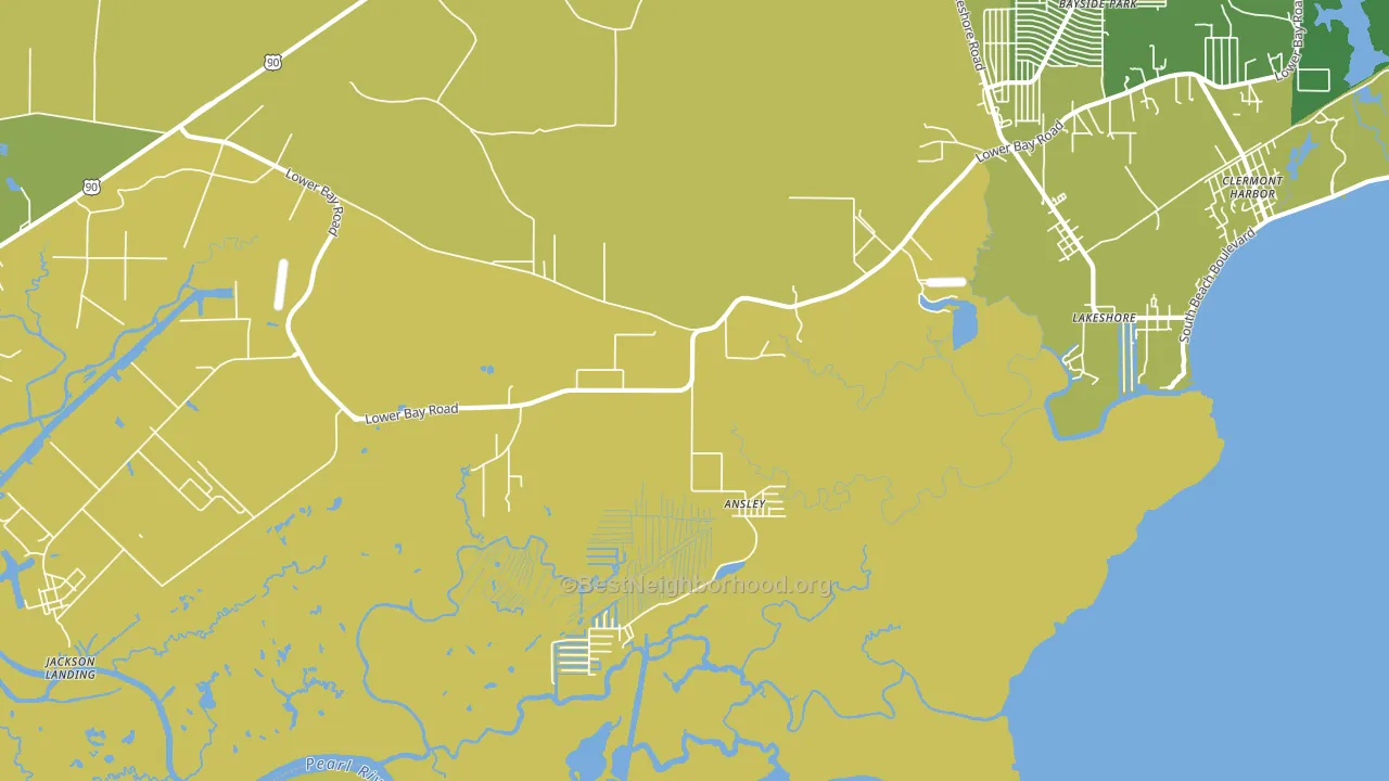 Lakeshore, MS block-group voter-turnout map