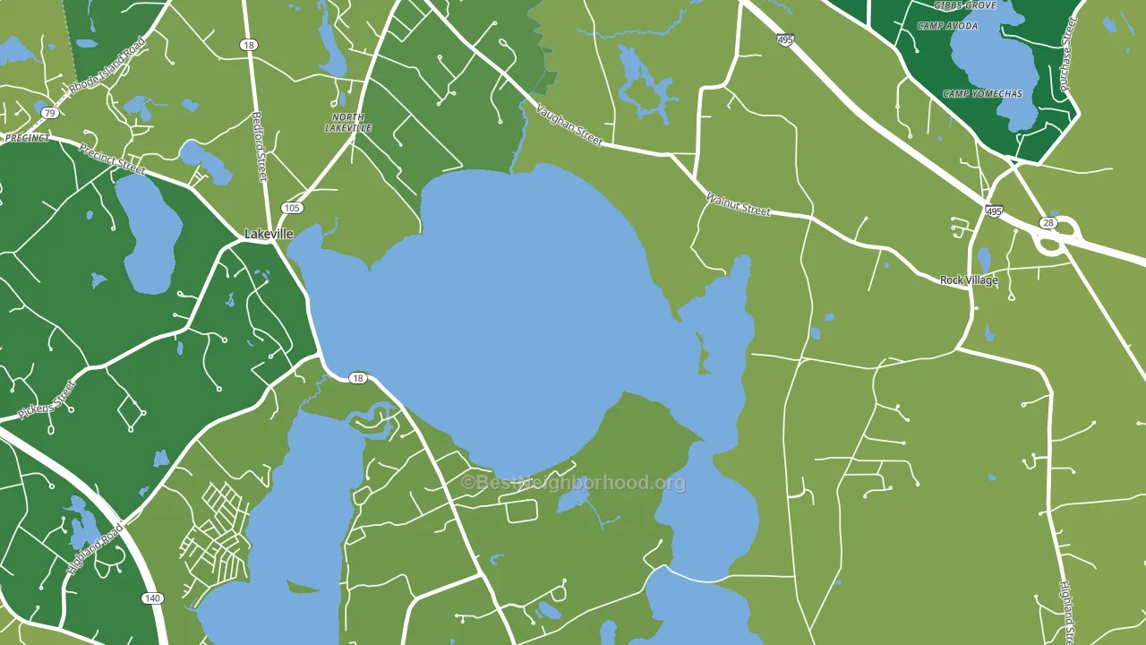 Lakeside, MA block-group voter-turnout map