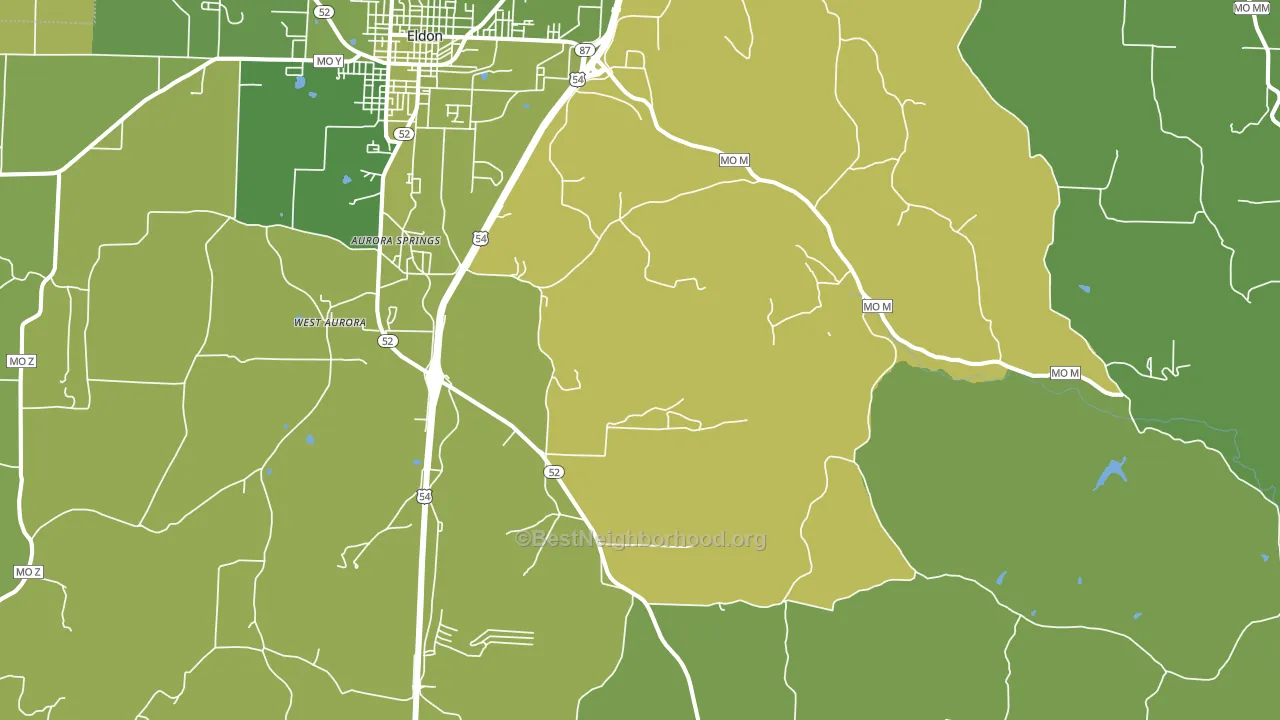 Lakeside, MO block-group voter-turnout map