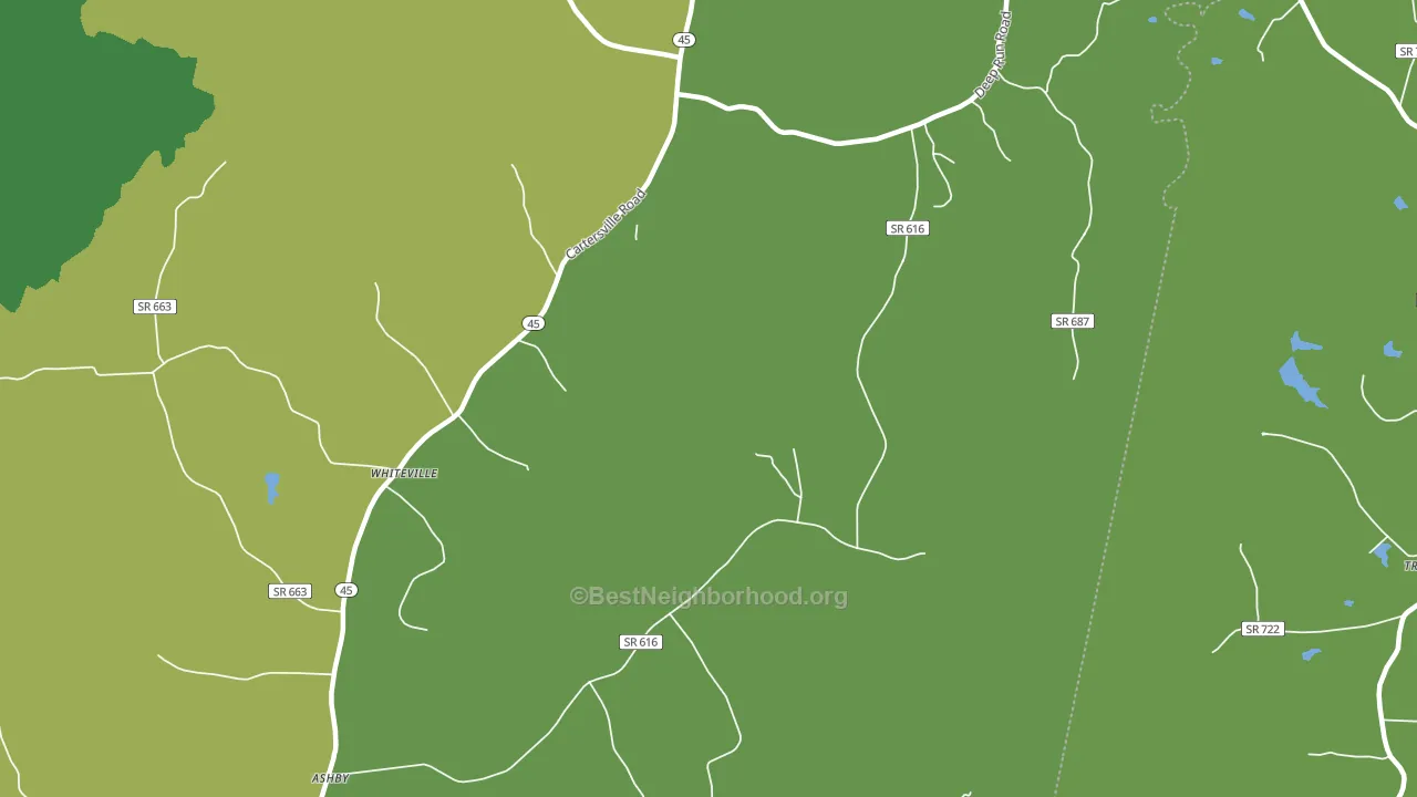 Lakeside Village, VA block-group voter-turnout map