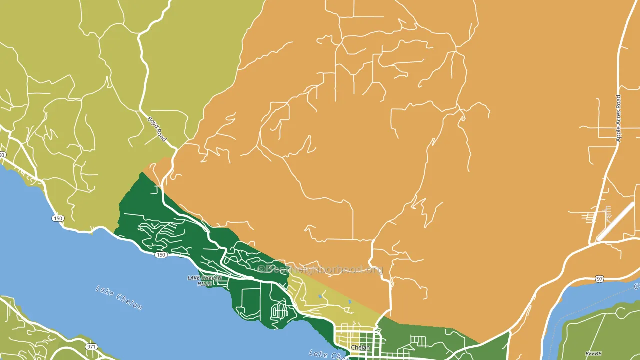 Lakeside, WA block-group voter-turnout map