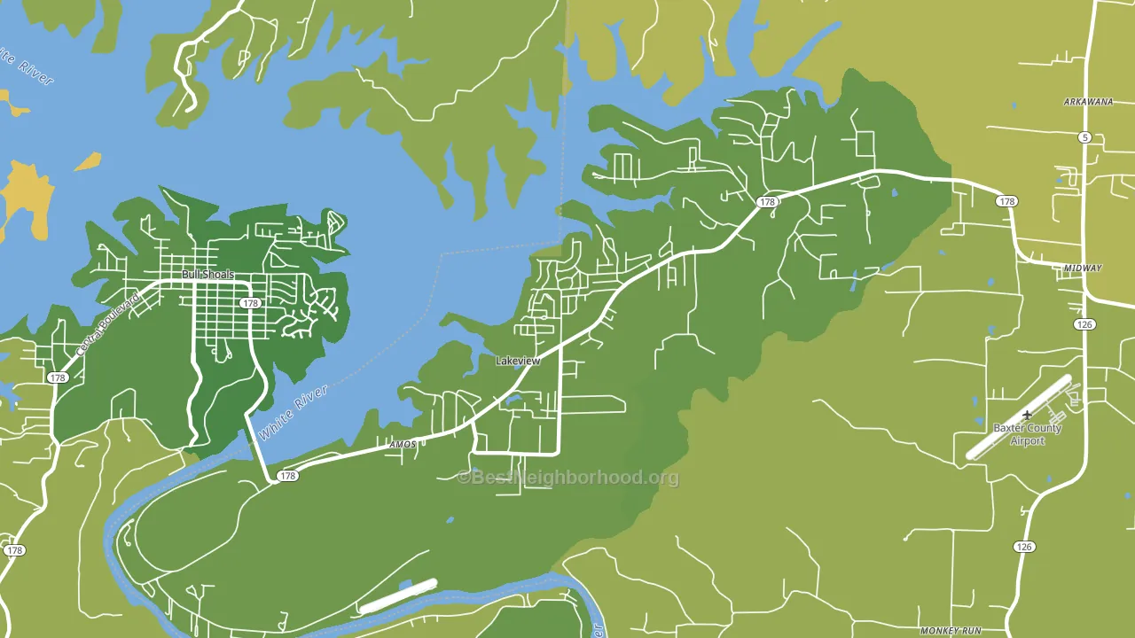 Lakeview, AR block-group voter-turnout map