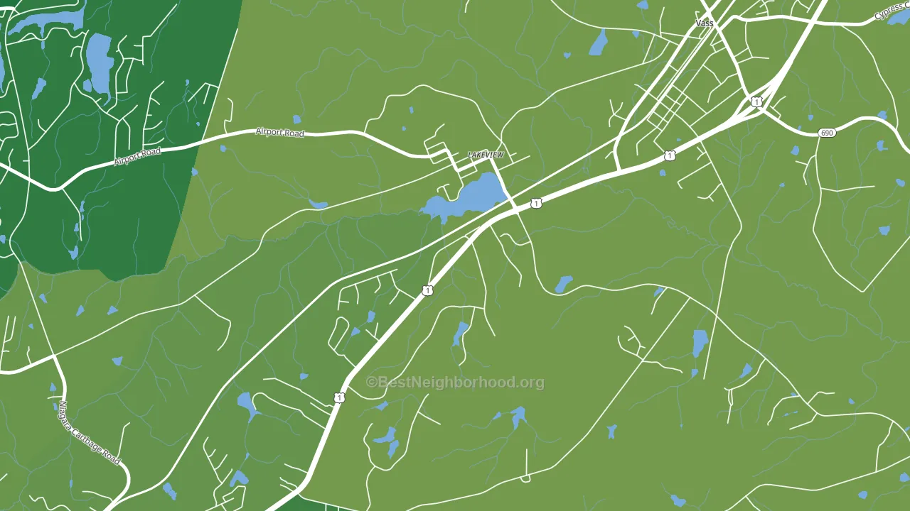 Lakeview, NC block-group voter-turnout map