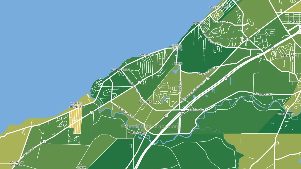 Lakeview, NY block-group voter-turnout map
