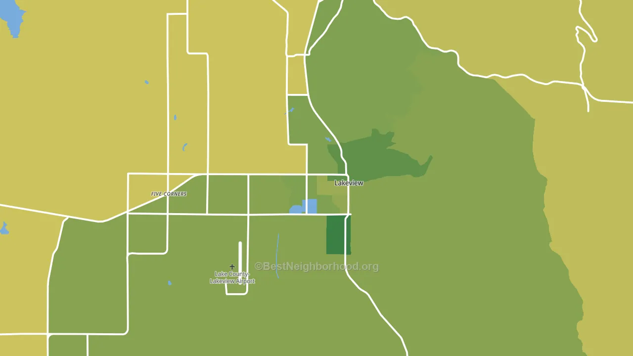 Lakeview, OR block-group voter-turnout map