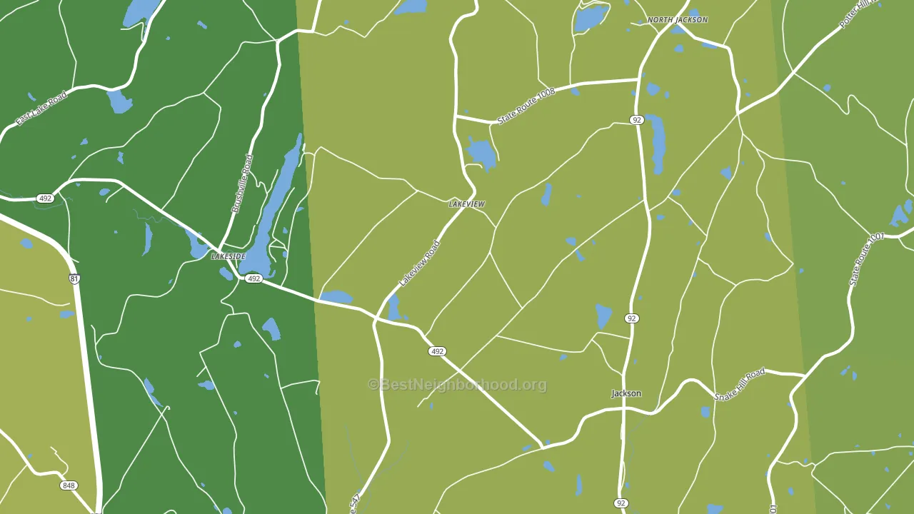 Lakeview, PA block-group voter-turnout map