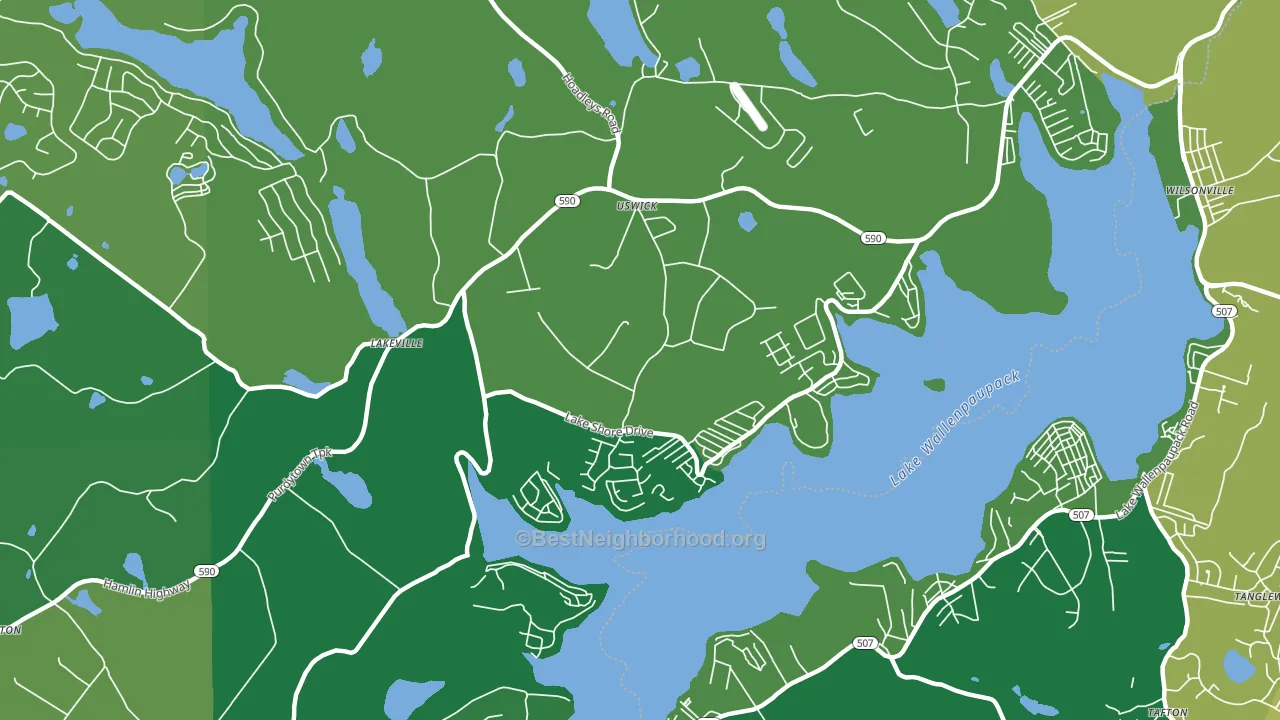 Lakeville, PA block-group voter-turnout map