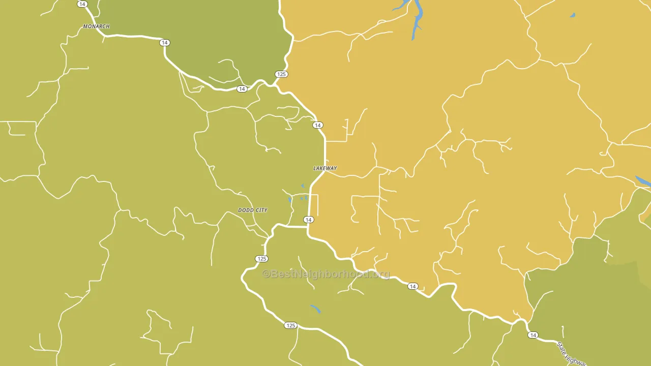 Lakeway, AR block-group voter-turnout map
