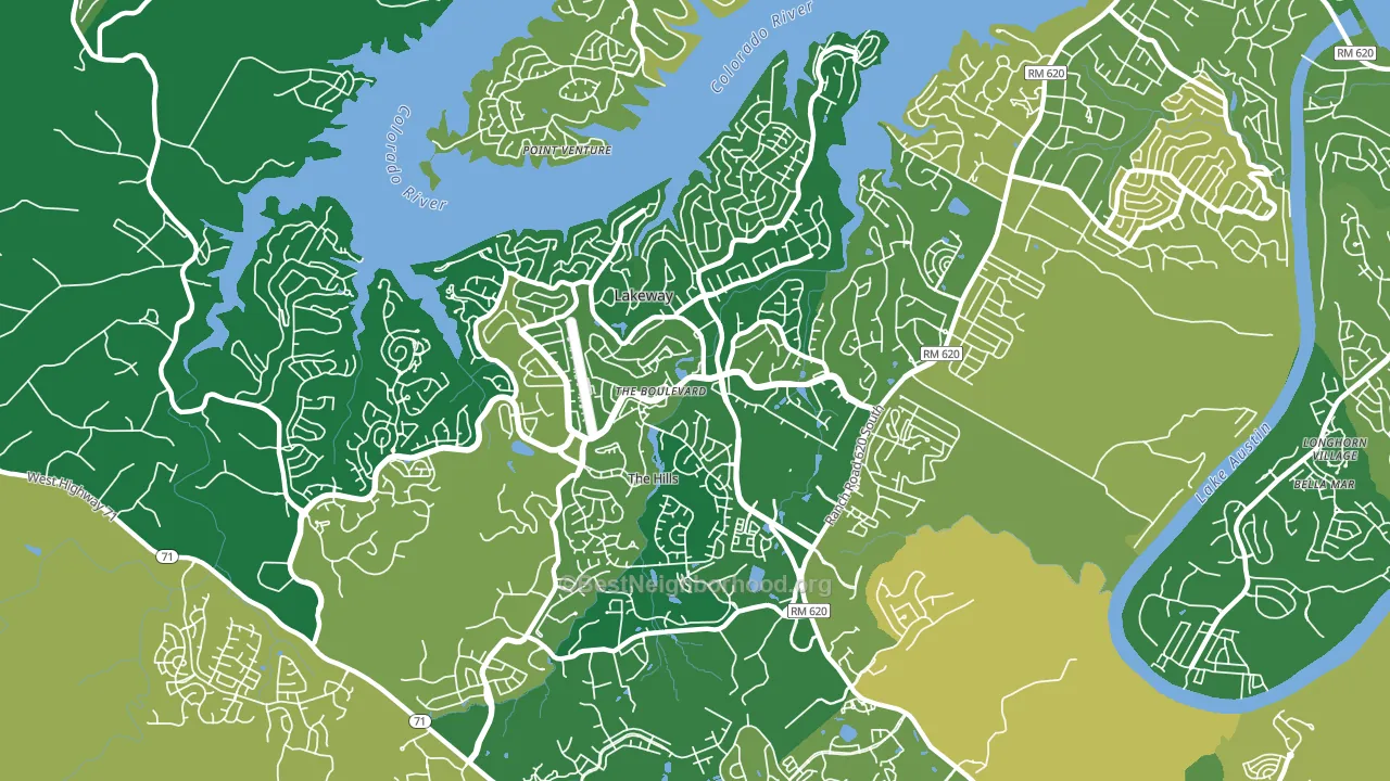 Lakeway, TX block-group voter-turnout map
