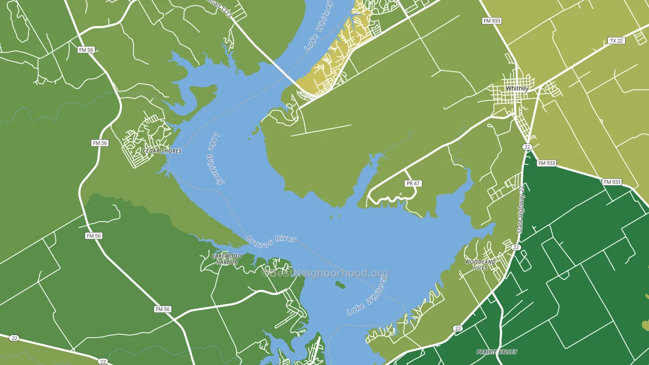 Lakewood Harbor, TX block-group voter-turnout map