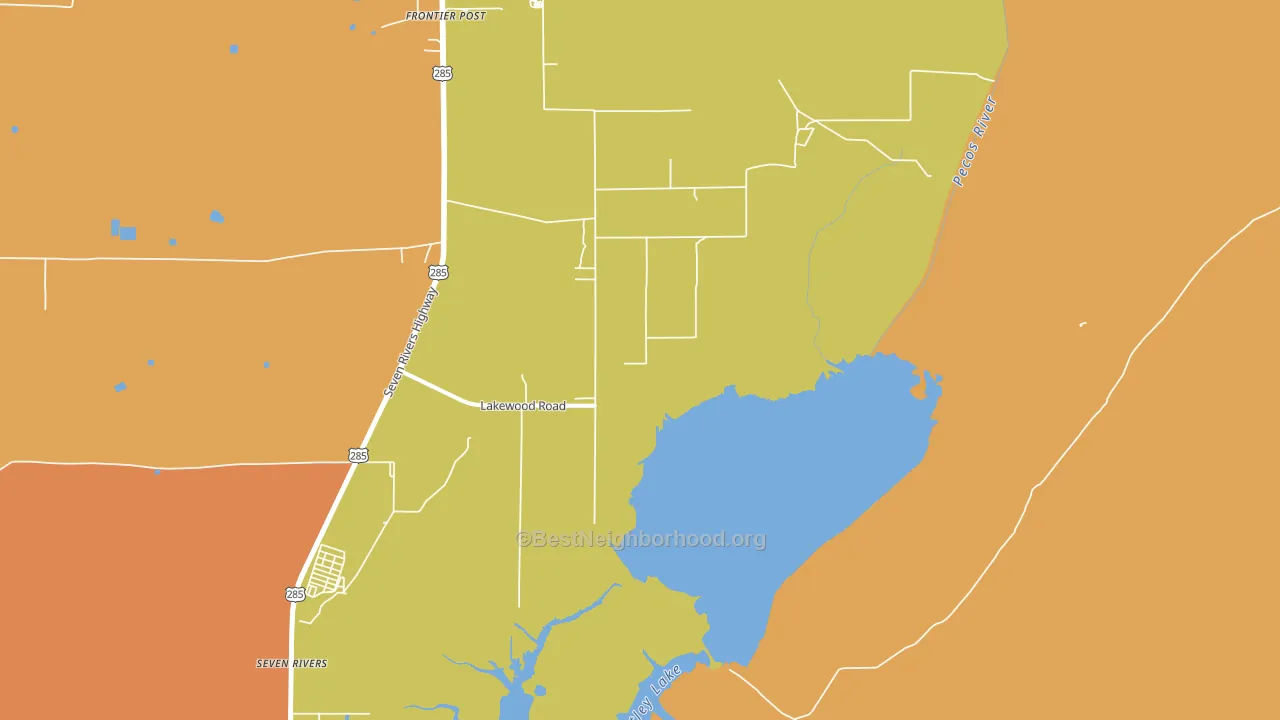 Lakewood, NM block-group voter-turnout map