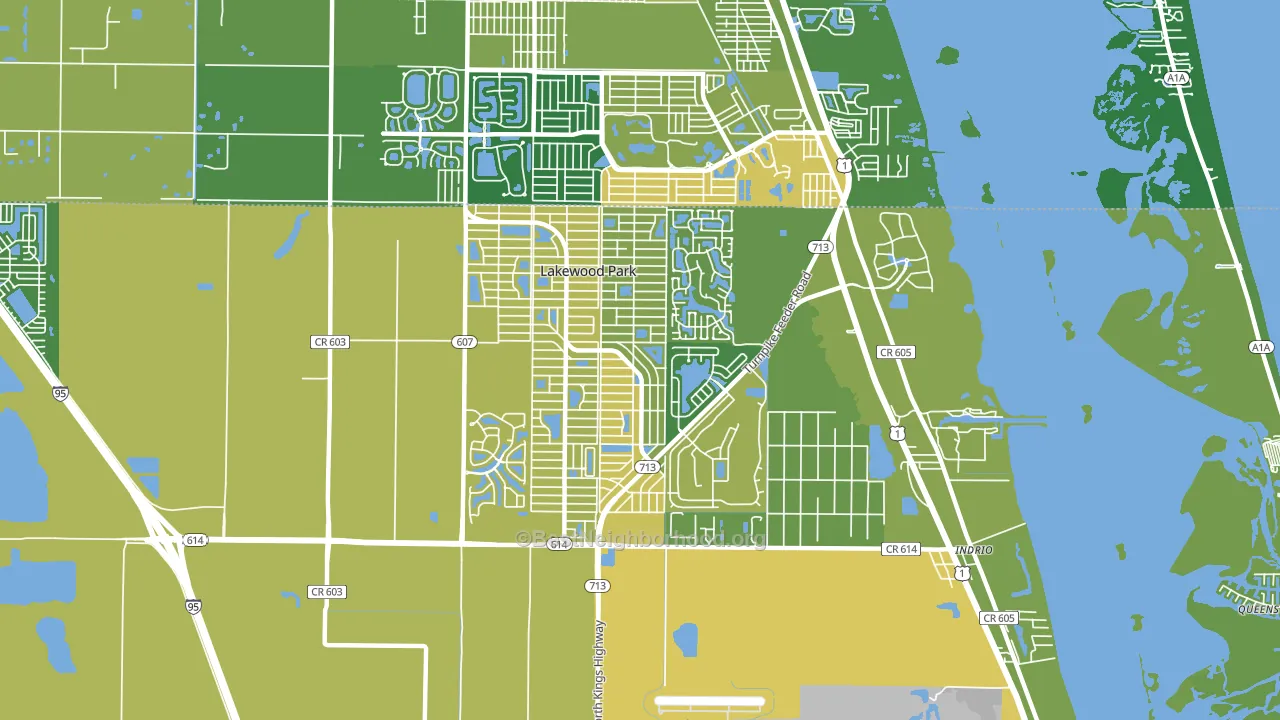 Lakewood Park, FL block-group voter-turnout map