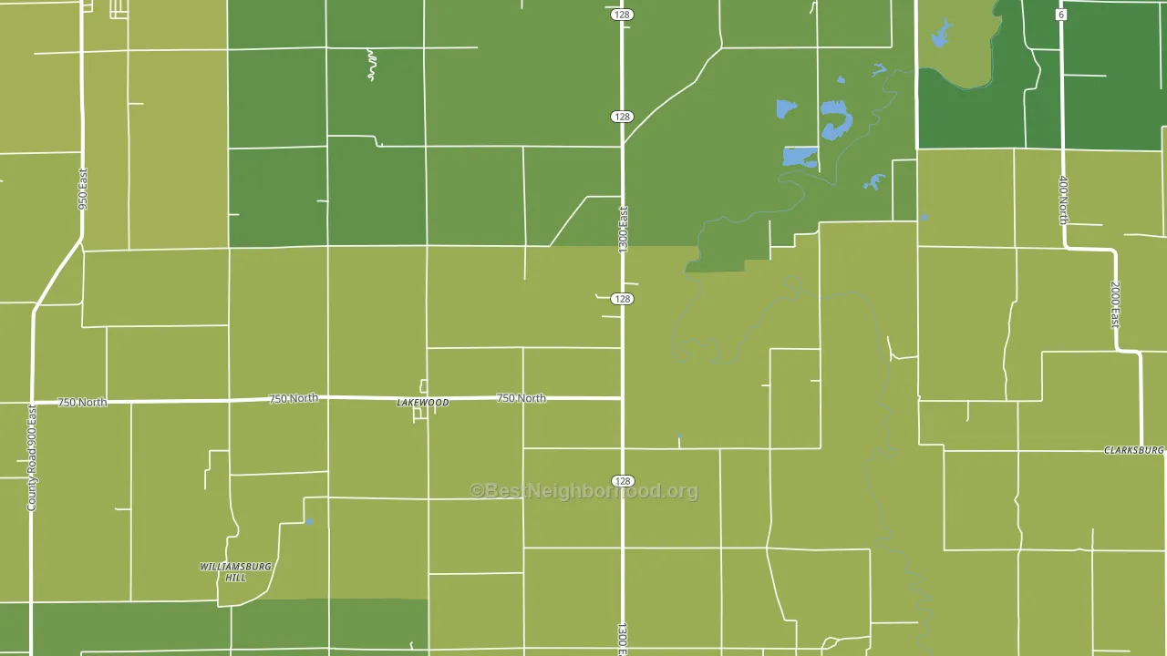 Lakewood Township, IL block-group voter-turnout map