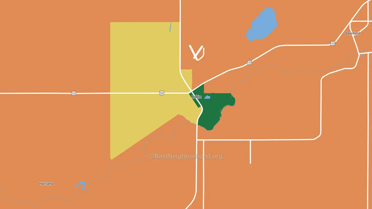 Lakin, KS block-group voter-turnout map