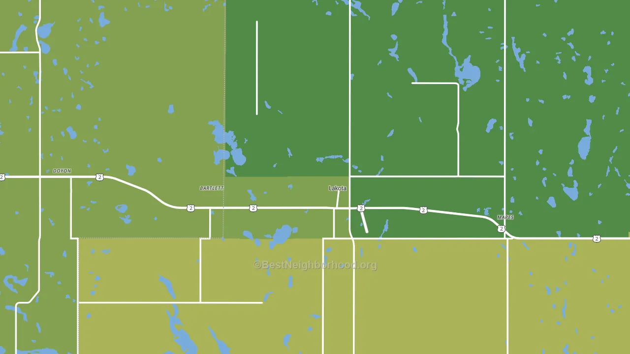 Lakota, ND block-group voter-turnout map