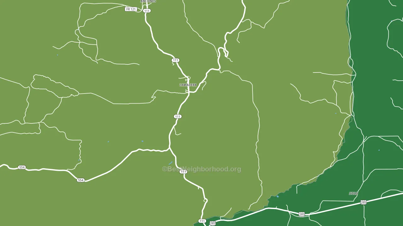 Lamadera, NM block-group voter-turnout map