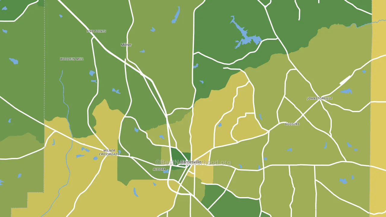 Lamar County, GA block-group voter-turnout map