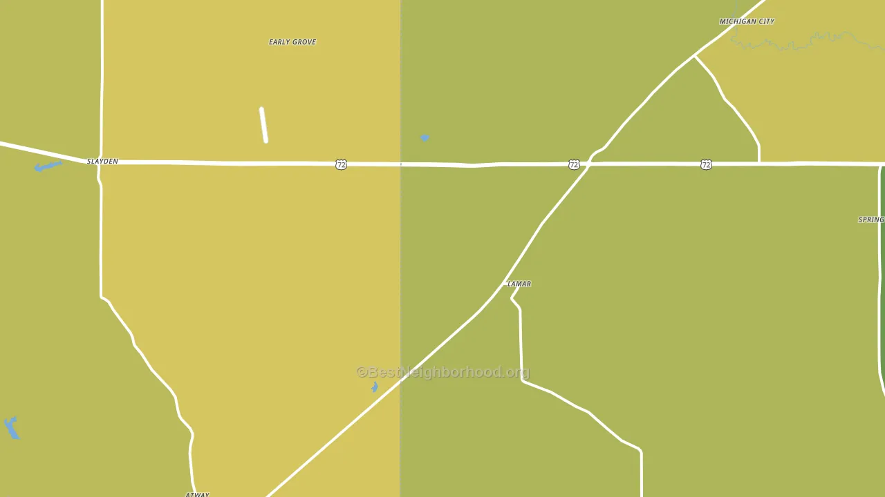 Lamar, MS block-group voter-turnout map