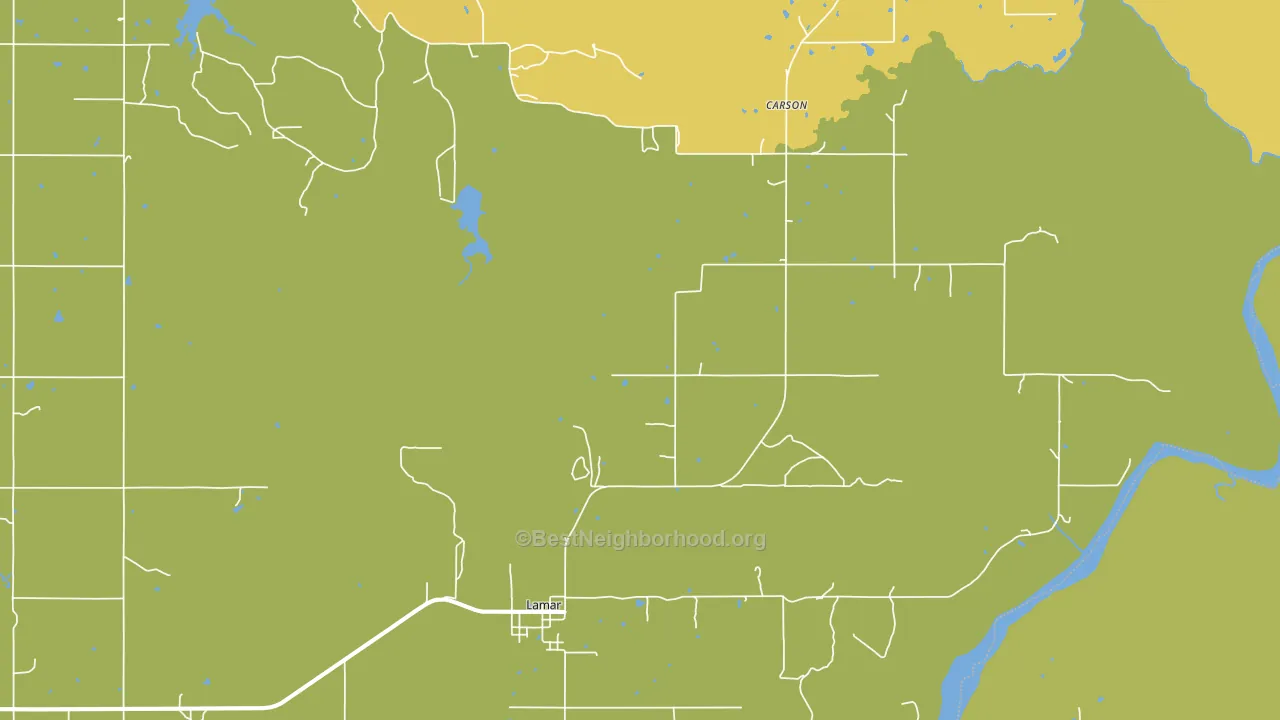 Lamar, OK block-group voter-turnout map