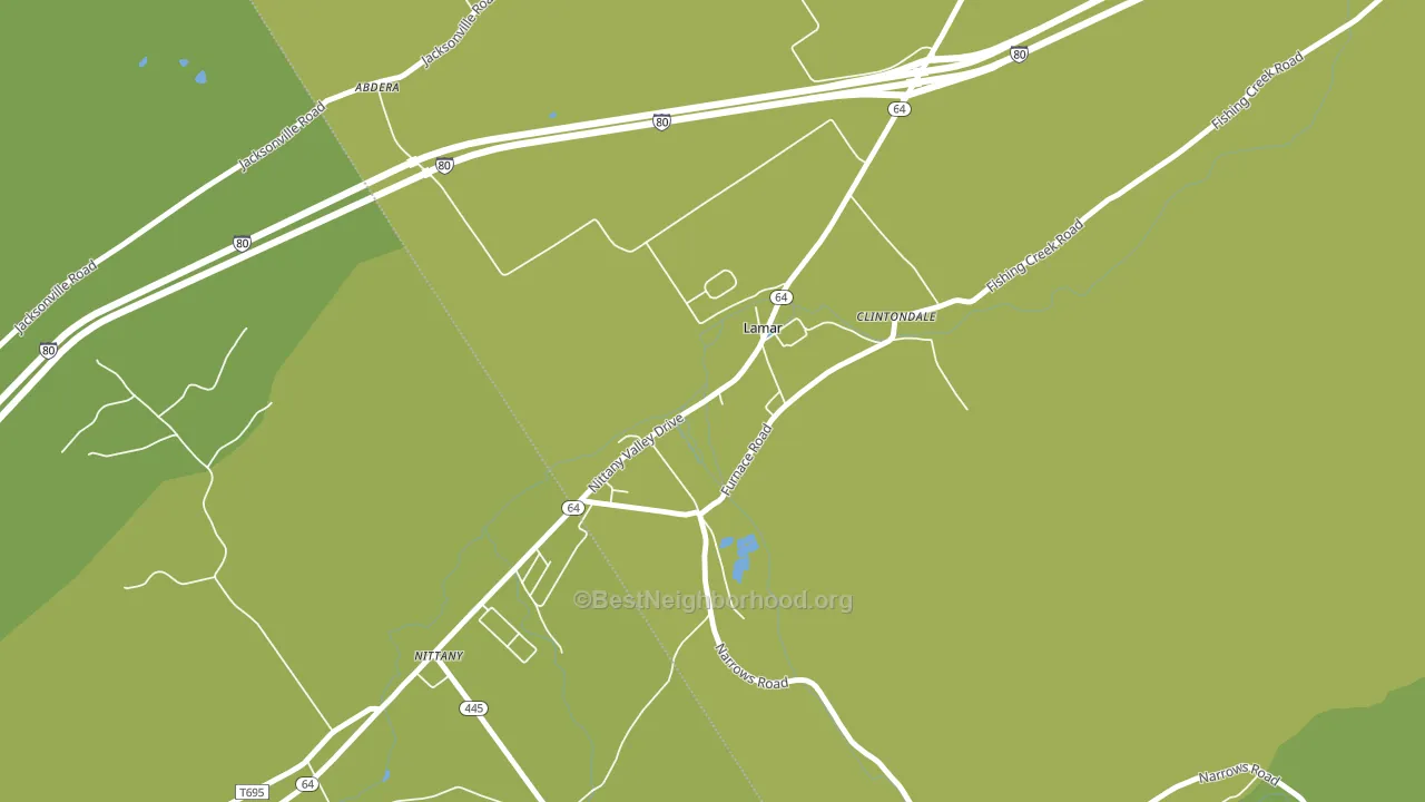 Lamar, PA block-group voter-turnout map