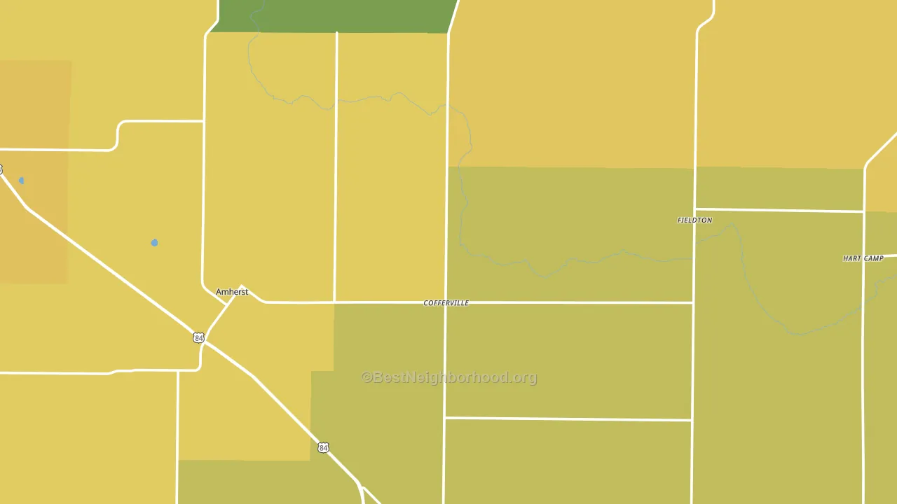 Lamb County, TX block-group voter-turnout map
