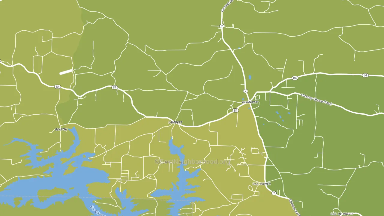 Lambert, AR block-group voter-turnout map